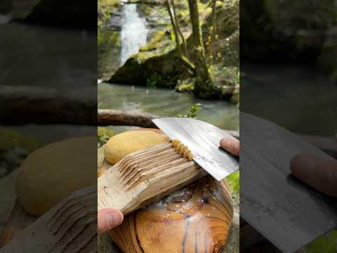 Ağaçtan El Oyması Burgu Makarna Kalıbı Yapımı? 🪵 / Making a Hand-Carved Wooden Spiral Pasta Mold thumbnail