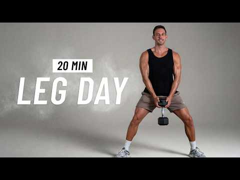 20 Min Leg Workout With Dumbbells at Home - Build Muscle & Lower Body Strength thumbnail