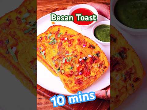 Healthy Besan Bread Toast 🥪🌿 | Quick Breakfast Recipe - Veg Loaded Tea Time Snack thumbnail