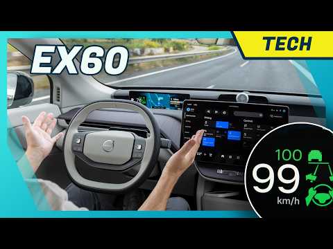 Volvo EX60 im Test: Assistenzsysteme | Bedienung | Neue Plattform | Vergleich GLC & iX3 thumbnail