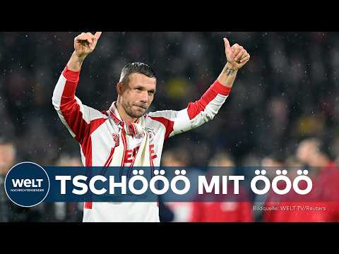 FUSSBALL-LEGENDE: Das war's ‒ Weltmeister Lukas Podolski verlässt den Rasen thumbnail