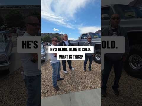 My blind husband has never seen color, what would THIS truck color be? #blind #classiccars thumbnail