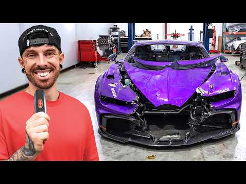 ATTEMPTING TO START THE WRECKED BUGATTI CHIRON PUR SPORT thumbnail