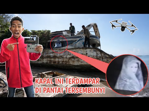 DRONE ARIK MENEMUKAN KAPAL ANEH TERBENGKALAI DIPANTAI, Tapi Kapalnya Berh4ntu??😱| Mikael TubeHD thumbnail
