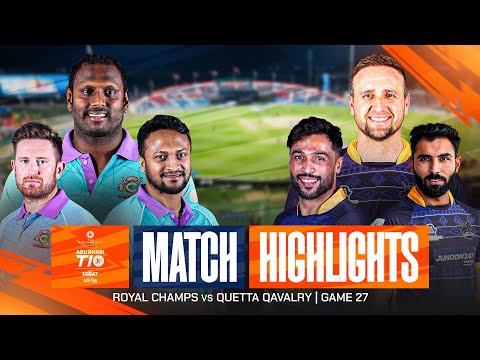 2025 Abu Dhabi T10 I Match 27 Highlights: Quetta Qavalry vs Royal Champs | Season 9 thumbnail