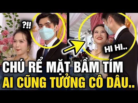 Nhìn chú rể MẶT THÂM TÍM ai cũng ái ngại nhìn cô dâu đúng là KHÓ VẼ NỤ CƯỜI | Tin 3 Phút thumbnail