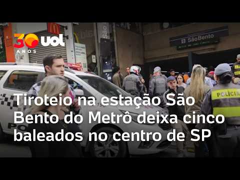 Tiroteio na estação São Bento do Metrô deixa cinco baleados em SP; vídeo thumbnail