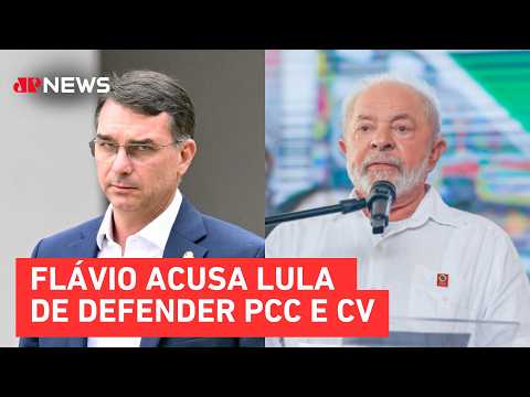 Flávio Bolsonaro: "Lula foi de joelhos ao Trump fazer lobby de PCC e CV" thumbnail