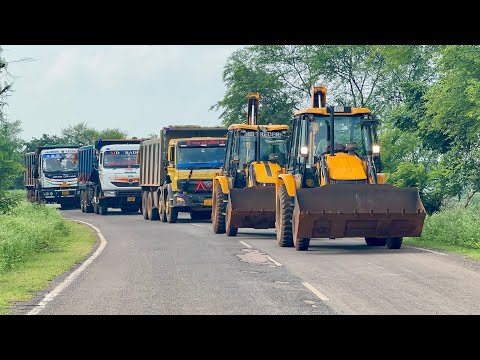 JCB 3dx Xpert Loading My Tippers | Bharatbenz | TATA Signa | Ashok Leyland thumbnail