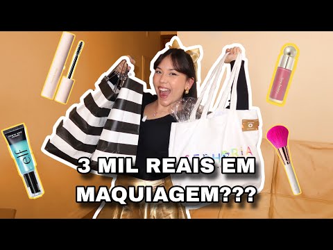 EU GANHEI 3 SACOLAS QUE TEM R$3000 EM MAQUIAGEM!!! *mostrei tudo* thumbnail