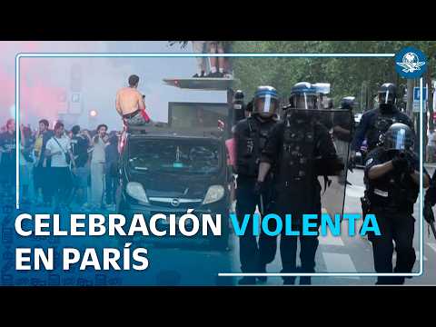 Caos en París: Pasan del festejo a actos de violencia tras victoria del PSG thumbnail