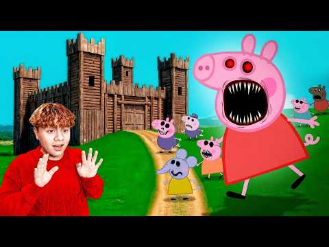 ¿Puede la PEPPA TERRORIFICA y su FAMILIA entrar en mi FORTALEZA?! thumbnail