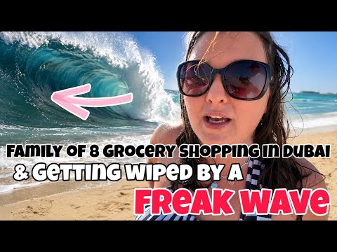 Family of 8 Grocery Shopping in Dubai & Getting Wiped by a FREAK WAVE! thumbnail