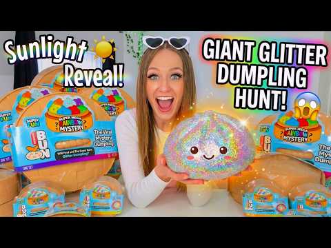 UNBOXING *VIRAL* MEGA JUMBO MYSTERY DUMPLINGS😱🌈 & UV SUNLIGHT REVEAL DUMPLINGS!!🫢☀️⁉️(RARE FIND!!😭) thumbnail