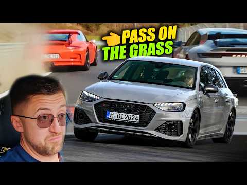 PERFECT Audi RS4 25 Years GLUED to GT3 RS! // Nürburgring thumbnail