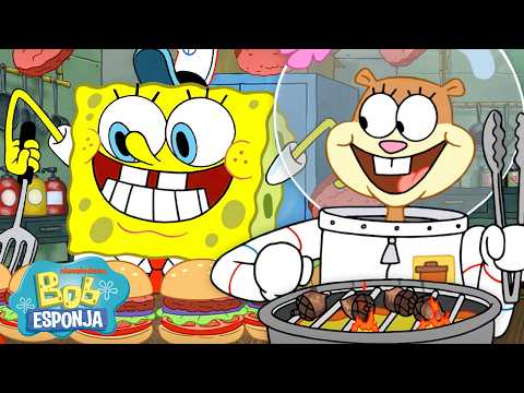 Bob Esponja | Os melhores momentos com comida do Bob Esponja (Temporadas 11-14) 🍔 | Português thumbnail