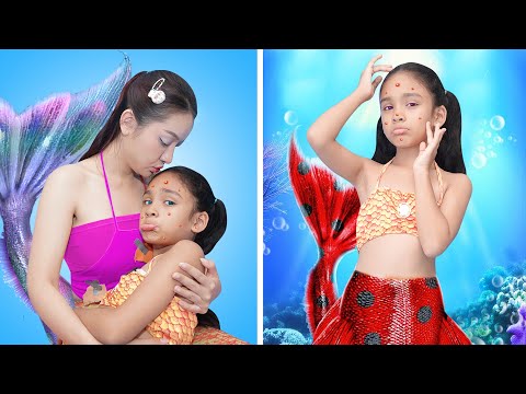 Hot vs Cold Challenge Rich Mommy Mermaid vs Poor Mommy Mermaid By Part 2 T-FUN thumbnail