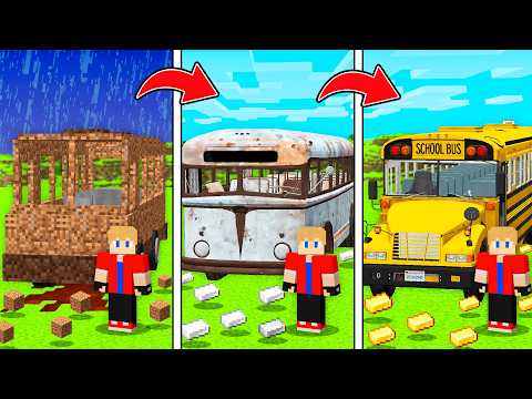 Evolui de ÔNIBUS FEIO até ÔNIBUS DA VIDA REAL no Minecraft! thumbnail
