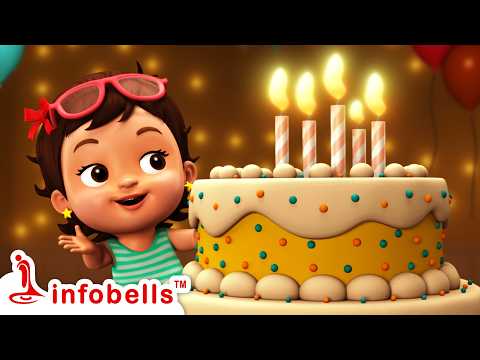 செல்ல குட்டிப் பாப்பாவின் பிறந்தநாள்-Happy Happy Birthday | Tamil Rhymes for Children | Infobells thumbnail