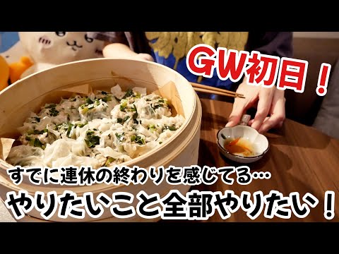 【GW初日】連休を無駄にしたくないのでやりたいことリスト全部やりたい！/無印せいろで焼売も作ったよ/一人暮らしのゴールデンウイークの過ごし方 thumbnail