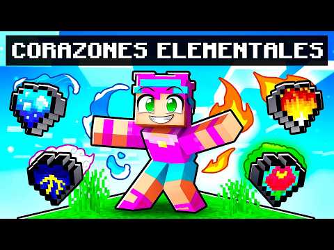 MINECRAFT PERO LOS CORAZONES son ELEMENTALES 🔥🌊🍃 PELÍCULA COMPLETA thumbnail