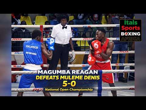 NATIONAL OPEN BOXING CHAMPIONSHIP FINALS: MAGUMBA REAGAN DEFEATED BY MULEME DENIS. #AmateurBoxing thumbnail