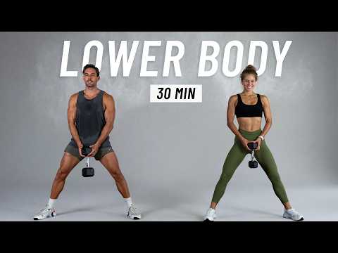30 Min Lower Body Workout With Dumbbells - Build Strong Legs at Home thumbnail