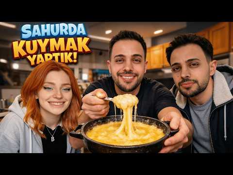 PİDE BURAK İLE SAHURA DOĞRU! İkizim ve Eşime KUYMAK ŞOV 🧀 thumbnail