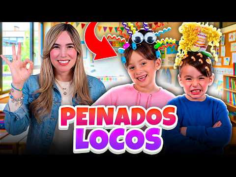 LE HICE PEINADOS LOCOS A MIS HIJOS 😂 | SEMANA LOCA thumbnail