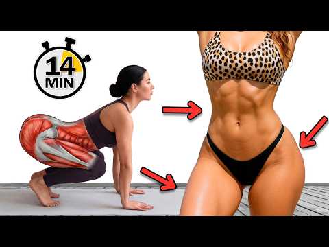 5 Exercícios FÁCEIS Para Perder Barriga e Esculpir Pernas e Glúteos – 14 Min thumbnail