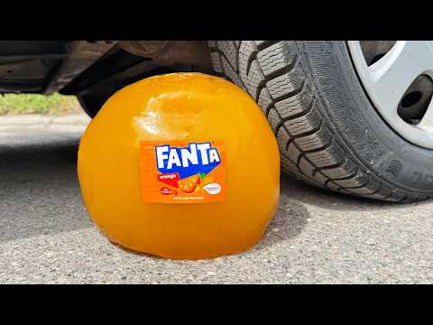 FANTA COCA COLA BALLOON VS CAR, Coca Cola Zero, PowerAde, Fanta, Sprite, Fruko and Mentos Diff Unde thumbnail