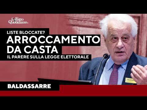 Baldassarre (Corte Costituzionale): "Legge elettorale con liste bloccate arroccamento da Casta" thumbnail