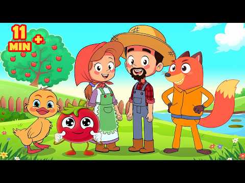 تك تك، الطماطم، خمس ضفادع وبطة بطوطة وأصدقاؤها | أفضل أغاني أطفال thumbnail