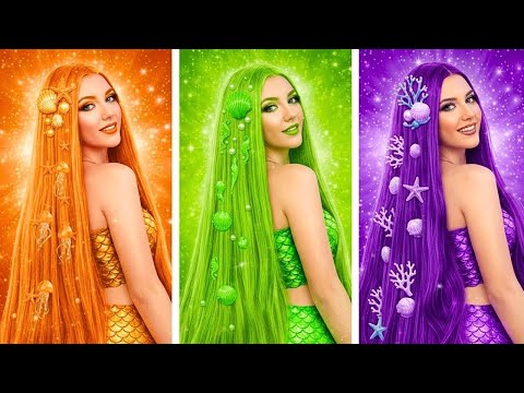 Einfärbige Schönheitsverwandlung 💕 Wir haben ein virales Beauty-Glow-Up ausprobiert thumbnail