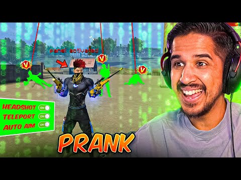 I SECRETLY PRANKED FREE FIRE YOUTUBERS ? With HACK ? thumbnail