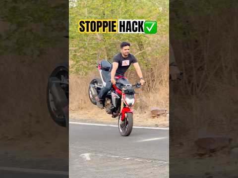 GIRLS ki favourite STOPPIE by faraz stunt rider #farazstuntrider #superbikes #stoppie #bikers thumbnail