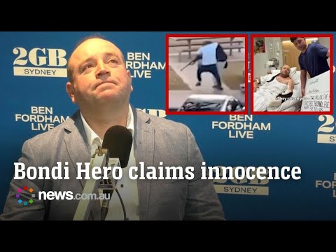 Bondi hero Ahmed Al Ahmed in teary interview after being charged with assault thumbnail