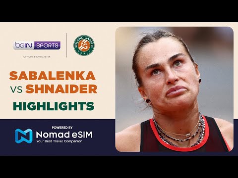 Aryna Sabalenka vs Diana Shnaider | Roland-Garros 2026 | Match Highlights thumbnail