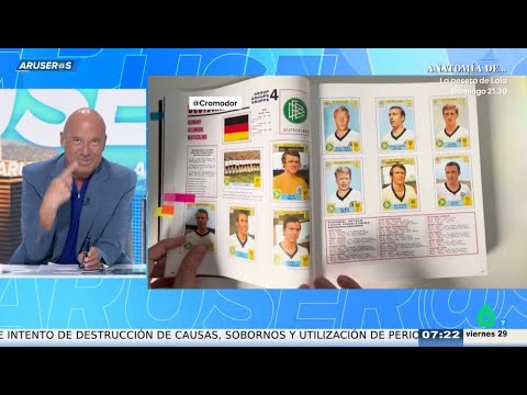 Alfonso Arús señala a Angie Cárdenas por perder el cromo de fútbol que le faltaba - Aruser@s thumbnail