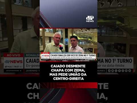 Caiado desmente  chapa com Zema,  mas pede união da  centro-direita thumbnail