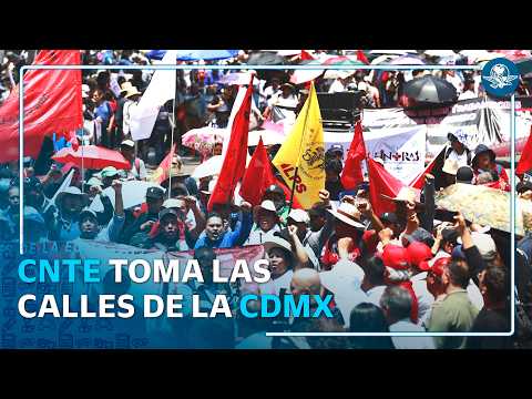 CNTE inicia huelga nacional y marcha en CDMX; colocan manta contra Mundial 2026 thumbnail