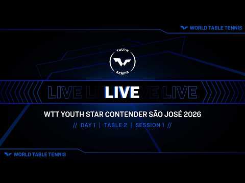 LIVE! | T2 | Day 1 | WTT Youth Star Contender São José 2026 | Session 1 thumbnail
