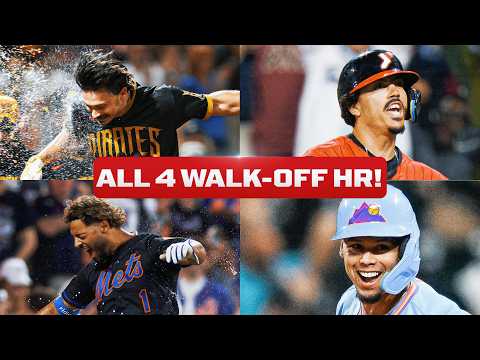 FOUR WALK-OFF HOME RUNS IN ONE NIGHT! 🤯 (Pirates, White Sox, Mets, Rockies) | MLB Highlights thumbnail