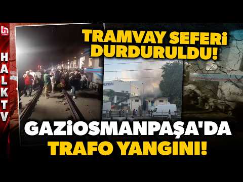 SICAK GELİŞME! Gaziosmanpaşa'da korkutan trafo yangını! Tramvay seferi durduruldu! thumbnail