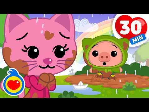 Lluvia, Lluvia, Vete Ya ☀️🌧️ Y Más Canciones Infantiles Sobre La Naturaleza (30 Min) | Plim Plim thumbnail