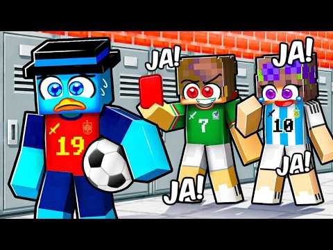 Primer DÍA en ESCUELA de FUTBOLISTAS del MUNDIAL en Minecraft! thumbnail