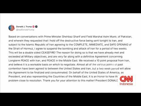 Trump Umumkan Perjanjian Damai dengan Iran Dilakukan Minggu thumbnail