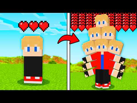 A cada XP eu GANHO MAIS PARTES DO CORPO no Minecraft thumbnail