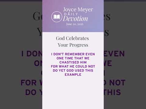 God Celebrates Your Progress | Daily Devotion from Joyce Meyer thumbnail