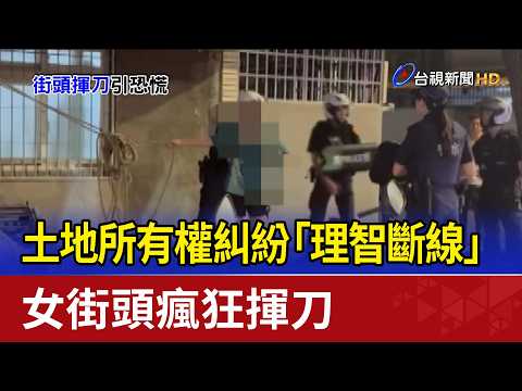 土地所有權糾紛「理智斷線」 女街頭瘋狂揮刀 thumbnail